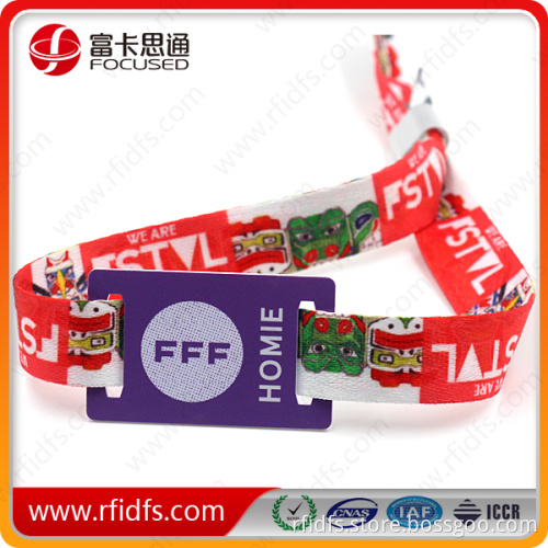 EM4305 125KHz woven wristband for events